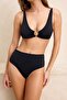 Black Triangle Covered High Waist Regular Bikini Set with Cast Accessories Tbess26Bt00029 - 3