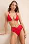Kırmızı Üçgen Tünelli Kaplı Bikini Üstü TBESS26BU00001