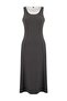 Wardrobe Essentials-Antrasit Renk Bloklu A-Kalıp/Çan Form Havuz Yaka Midi Örme Elbise TWOSS26EL00157 - 5
