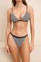 Çizgili Dokulu Üçgen Kaplı Regular Normal Bel Bikini Takımı TBESS24BT00060 - 4
