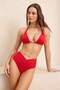 Kırmızı V Kesim Regular Yüksek Bel Bikini Altı TBESS24BA00137