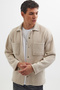 Men's Relax Fit Relax Fit Knitted Double Pocket Snap Fastener Dobby Shirt - 4