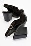 Vales Women's Genuine Leather Western Sandals Black Suede - 6