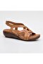 Orfeo Genuine Leather Women's Sandals Brown