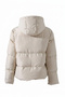 Women's Cream Color Hooded Short Sports Puffer Jacket - 9