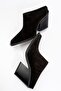 Vendy women's genuine leather western slippers black suede - 8