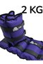 2 Kg × 2 Pieces Total 4 Kg Hand Foot Wrist Muscle Strengthener Weight Set Sand Weight Bag - 3