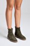 Harben genuine leather women's boots - khaki suede - 3