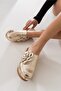Anea Women's Genuine Leather Clogs Slippers Gold - 4