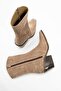 Farly Genuine Leather Women's Boots Taupe Suede - 8