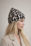 Leopard Angora Beanie Soft Furry - Women's - 4
