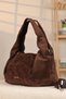 Brown Color Genuine Suede Leather Bag, Handbag with Shoulder Strap and Shoulder Bag - 6