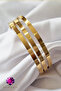 Steel Gold Color 4-Piece Ajda Bracelets