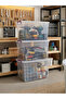 Set of 3 30 Lt Horizontal Storage Containers |   Multi-Purpose, Dowry Box, Durable, Space-Saving - 2