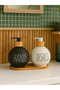 Modern Top Form Glass Soap Dispenser Set of 2 – Hands & Dishes 500 ml Liquid Soap Dispenser Set with Bamboo Stand - 4