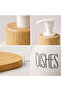 Modern Top Form Glass Soap Dispenser Set of 2 – Hands & Dishes 500 ml Liquid Soap Dispenser Set with Bamboo Stand - 3