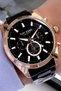 Men's Wristwatch (Bk)3 Atm Waterproof Black Color Steel Band Cbk630 - 2