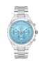 SILVER-COLORED ICE-BLUE MEN'S WATCH WITH ACTIVE FUNCTIONS - 3