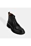 Men's black lace-up leather boot - 5