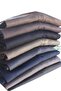 Men's Dark Gray Velvet Trousers Slim Ribbed Classic Cut with Pockets - 7