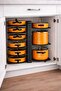 8-Tier Kitchen Storage Shelf - Corrosion-Resistant Metal, Compact Cabinet-Under Pot and Pan Organizer - 3