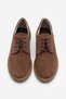 Women's Genuine Leather Oxford Shoes Lace-Up Casual Shoes Alyen Brown Suede - 7