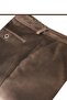Men's Brown Velvet Trousers with Ribbed Classic Cut and Pockets - 3