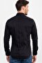 Super Slim Fit Long Sleeve Cotton Lycra Men's Black Shirt - 4
