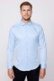 Slim Fit Long Sleeve Cotton Plain Men's Blue Shirt