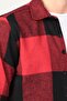 Slim Fit Long Sleeve Checkered Single Pocket Winter Lumber Men's Red Shirt - 3