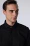 Slim Fit Long Sleeve Slim Fit Hidden Placket Cotton Black Men's Shirt - 3