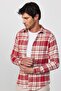 Slim Fit Long Sleeve Slim Fit Checked Winter Lumberjack Men's Shirt - 3