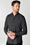 Slim Fit Long Sleeve Buttoned Collar Cotton Easy-Iron Striped Men's Shirt - 2