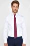Slim Fit Long Sleeve High Collar Premium Series Cotton Satin White Shirt - 2