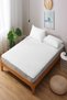 Micro Water Liquid Proof Rubberized Mattresses Single & Double Mattress Protector White Colored Mattress Mat - 5
