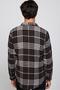 Slim Fit Long Sleeve Slim Fit Covered Double Pocket Checked Winter Lumberjack Men's Shirt - 5