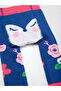 Tilki Baby Girl Navy Blue Pink Leggings-Pants - 3