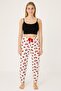 Women's Cherry Patterned Cotton Lycra Single Bottom Pants
