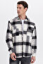 Men's Slim Fit slim fit plaid single pocket lumberjack shirt - 4