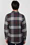 Slim Fit Long Sleeve Slim Fit Covered Double Pocket Checked Winter Lumberjack Men's Shirt - 5