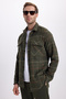 Men's Slim Fit Slim Fit Sports Collar Double Pocket Flap Checkered Shirt - 5