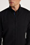 Men's Slim Fit Slim Fit Long Sleeve Cotton Oxford Texture Easy Iron Black Button Lapel Shirt - 3