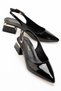 Buckle Detailed Heeled Open-Back Women's Heeled Shoes - 6