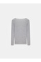 32122 Boat Neck Modal Cashmere Ultra Lightweight Blouse-Gray Melange - 5