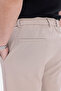 Men's Jogger Pants, Cream Color, Tie-Waist and Belted, 2 Back Pockets, Regular Fit, Comfortable Cut - 5