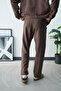 Lace Detail Brown Oversize Bohemian Men's Trousers - 8