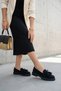 Women's Loafer Daily Classic Shoes Casual Moccasin Deni Black - 5