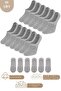 10 Pairs Unisex Cotton Plain Pattern Anti-Sweat Ballerina Socks - 8