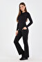 Joy High Waist Pocketed Slimming Spanish Leg Boot Cut Women's Leggings Black