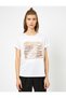 Standard Fit Crew Neck T-Shirt with Sequin Detail - 3